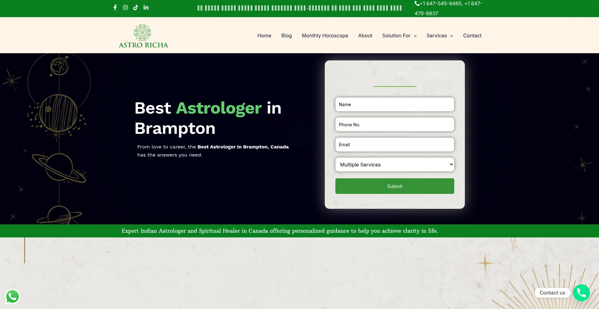 Astroricha.ca Screenshot