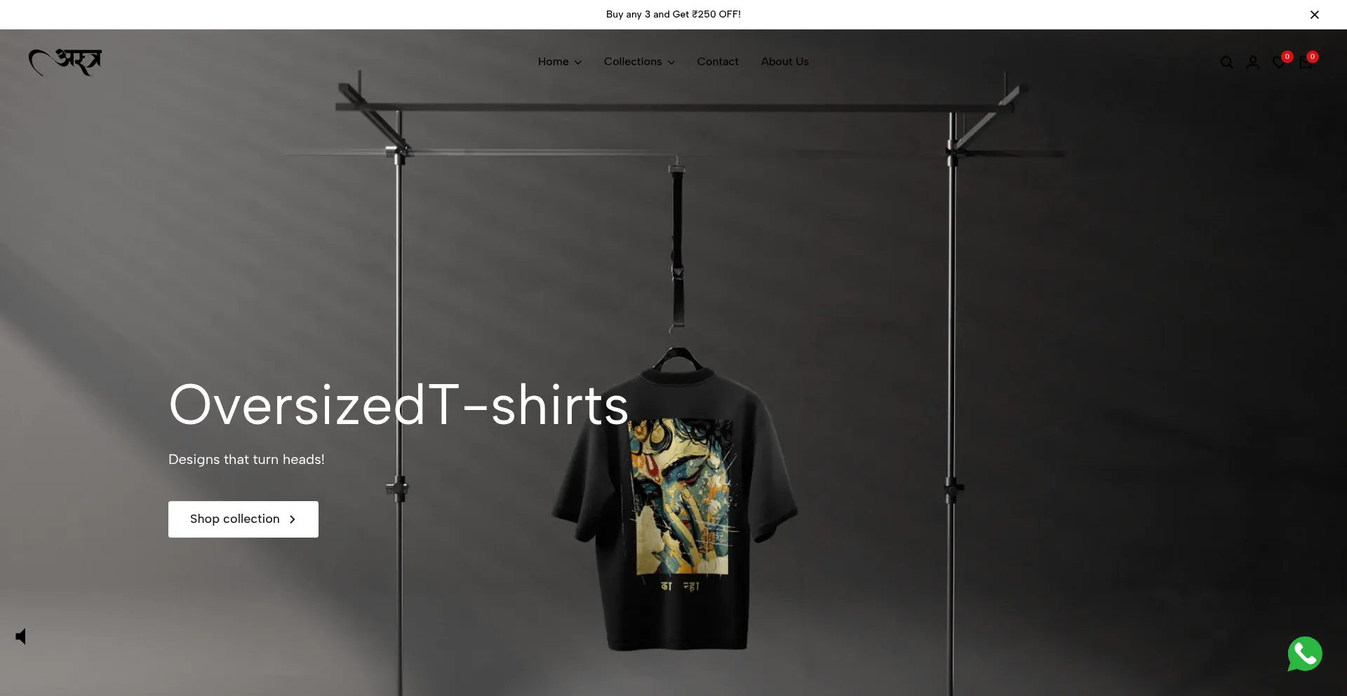 Website screenshot of Astrwear.shop