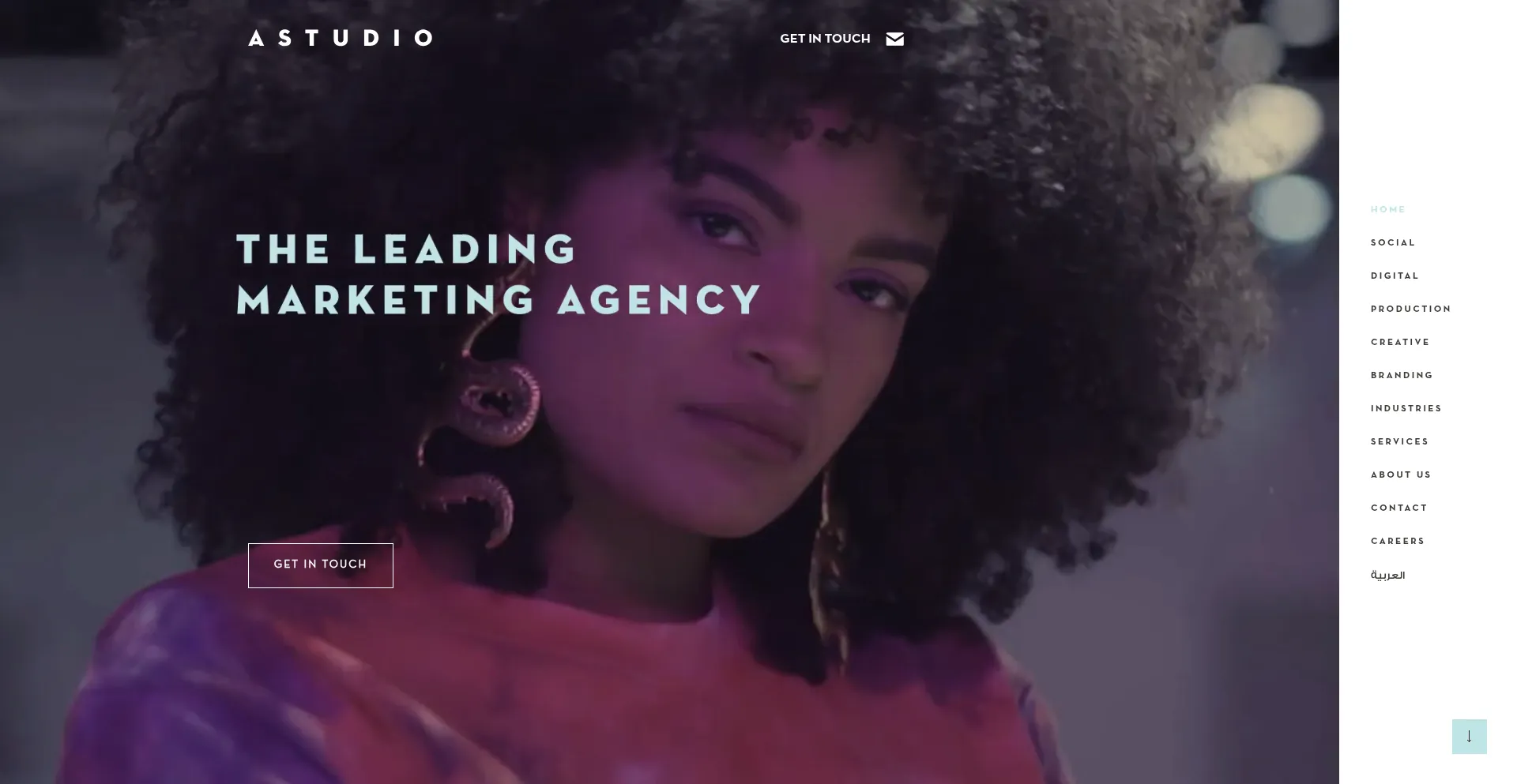 Website screenshot of Astudio.ae