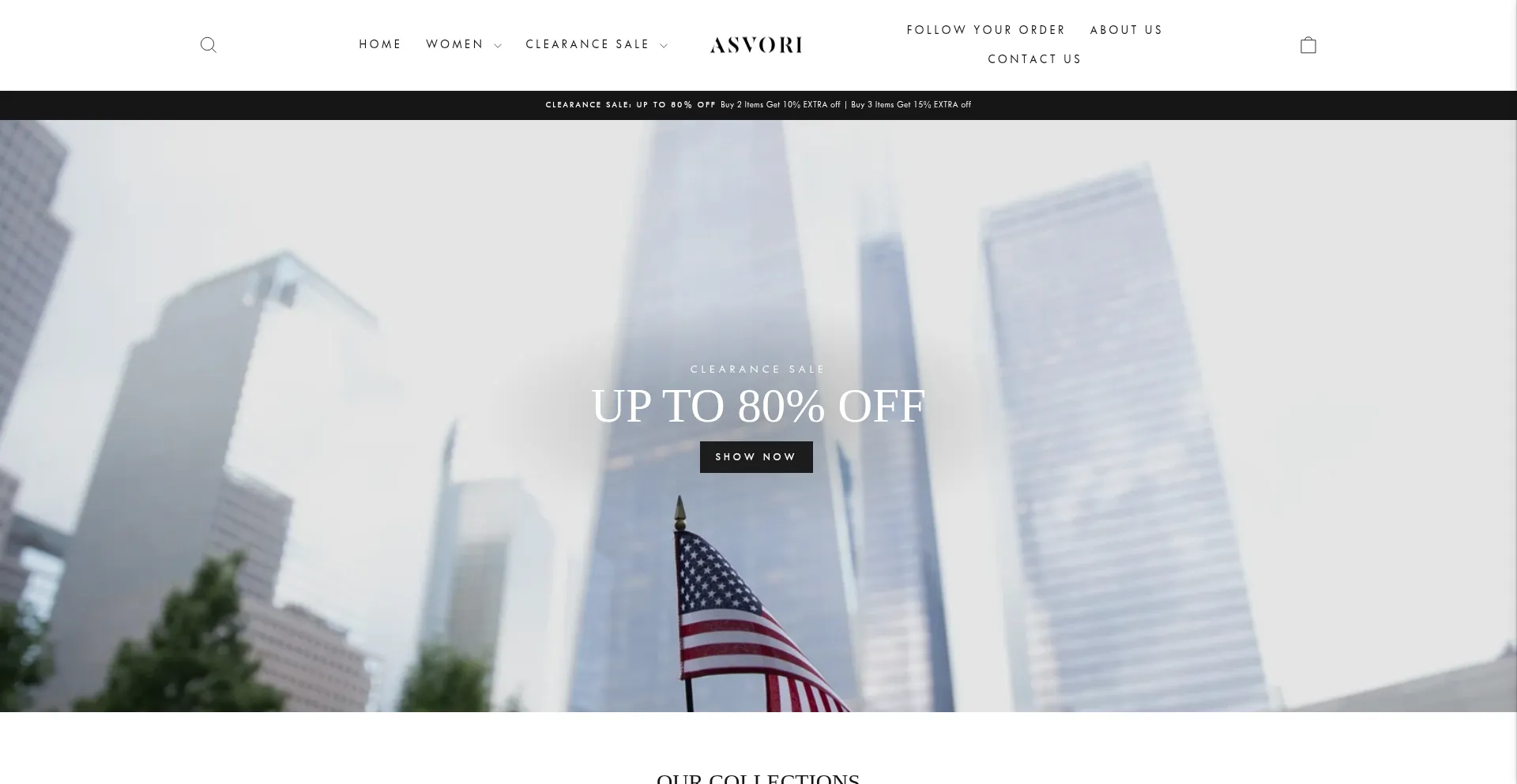 Website screenshot of Asvori.com