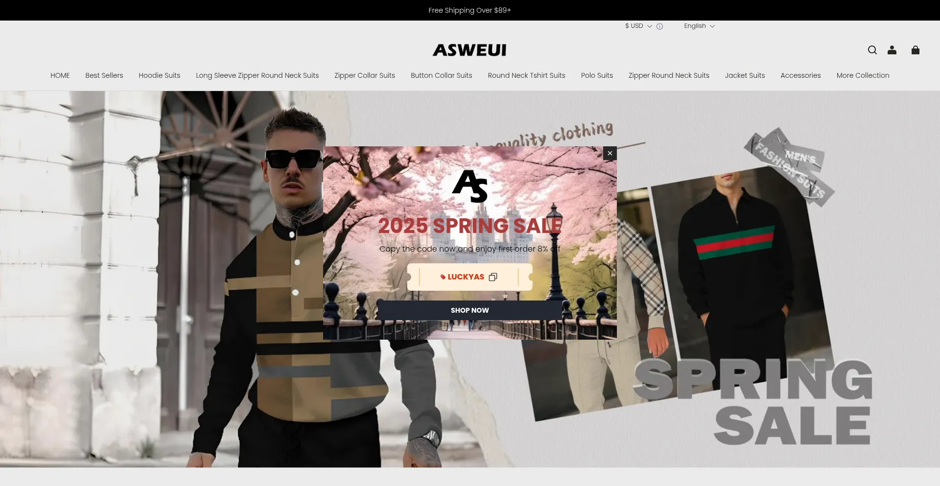 Website screenshot of Asweui.com