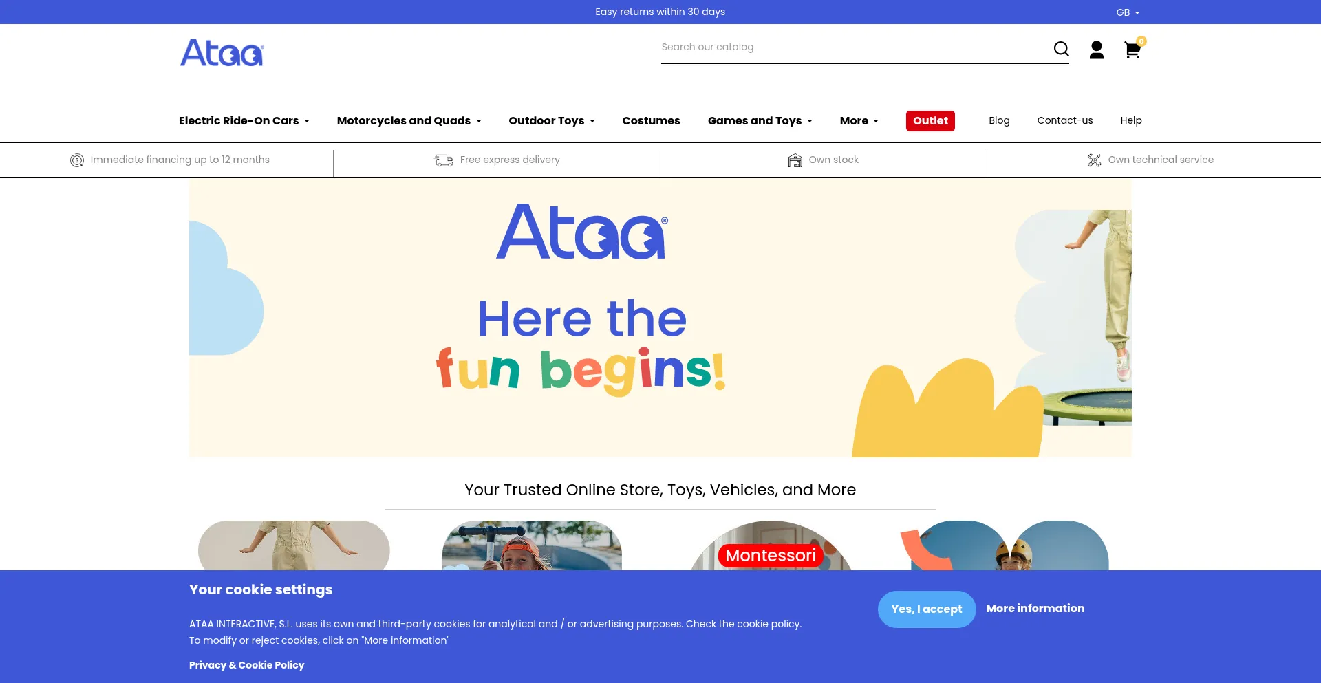 Website screenshot of Ataacars.com