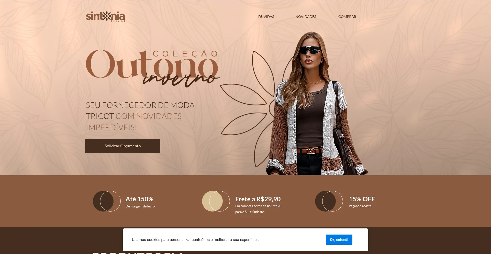Website screenshot of Atacado.sintoniatricot.com.br