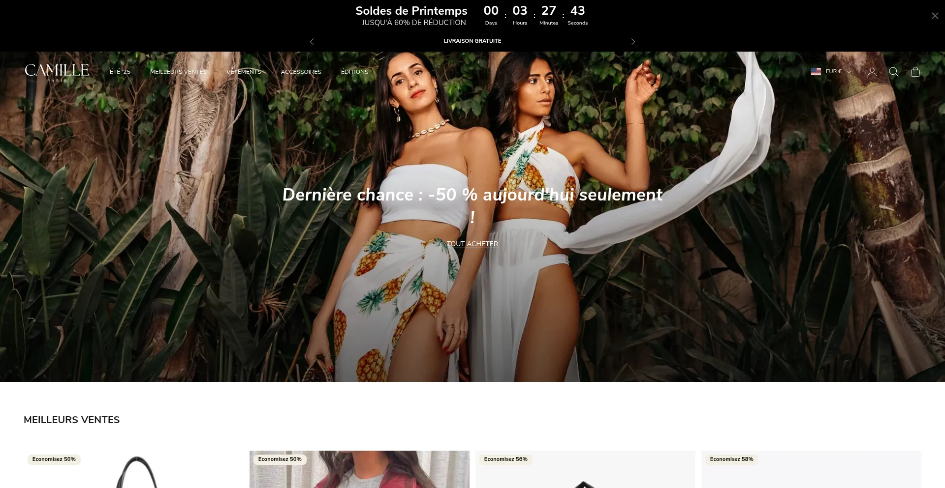 Website screenshot of Atelier-camille.com