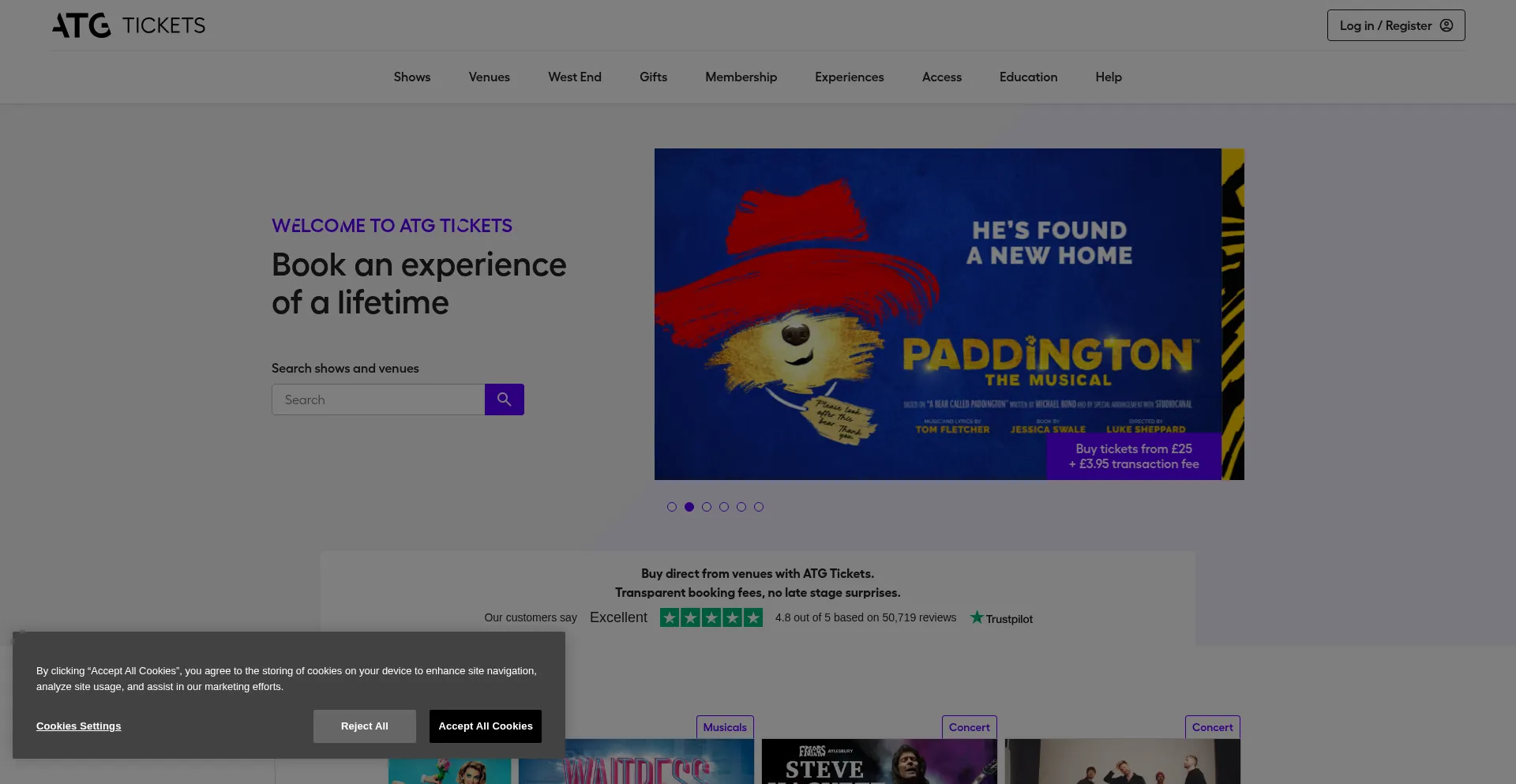 Atgtickets.com Screenshot