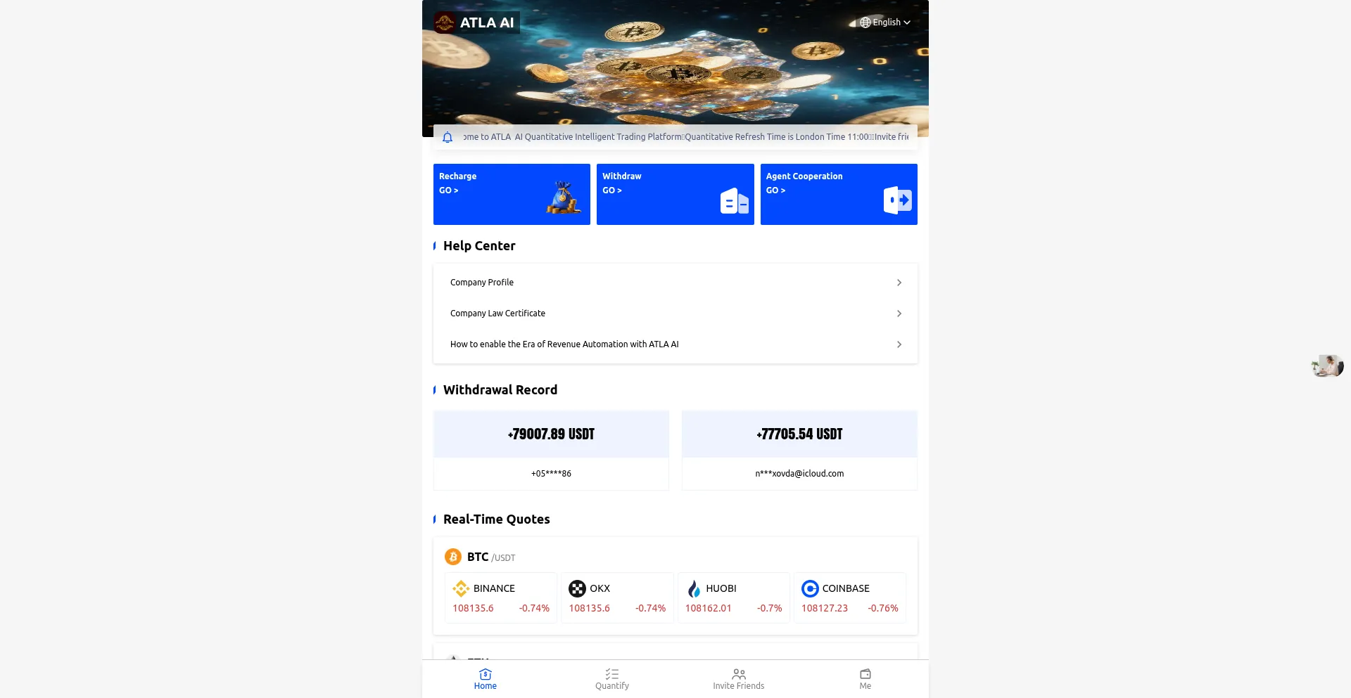 Website screenshot of Atla08.com