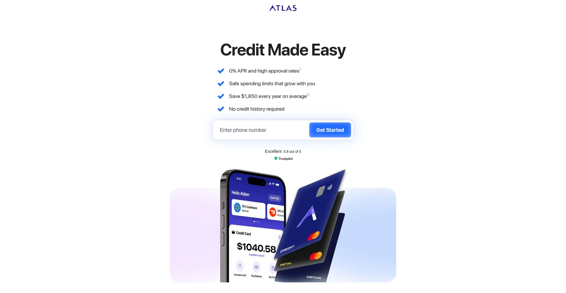 Website screenshot of Atlasfin.com
