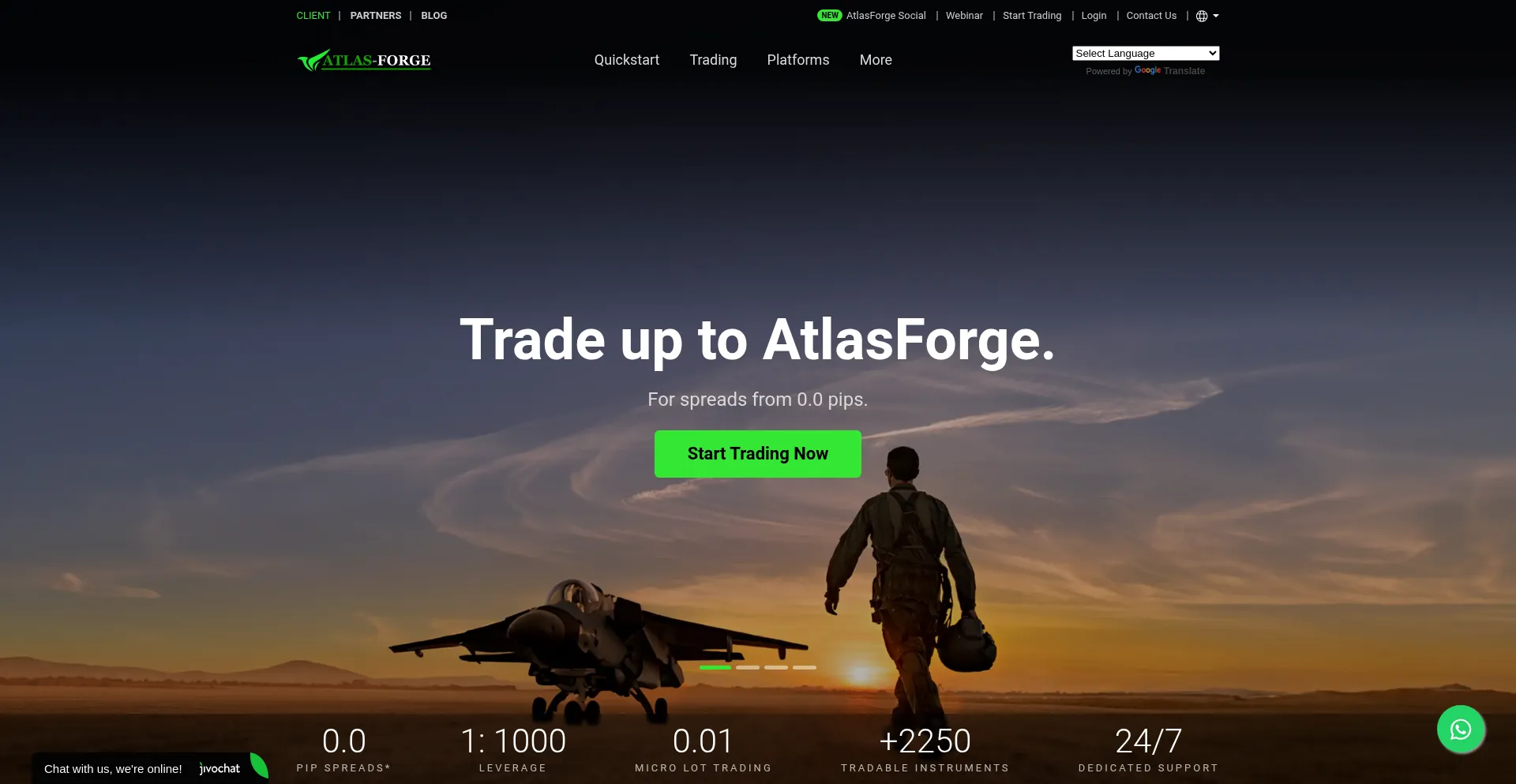 Website screenshot of Atlasforge.net