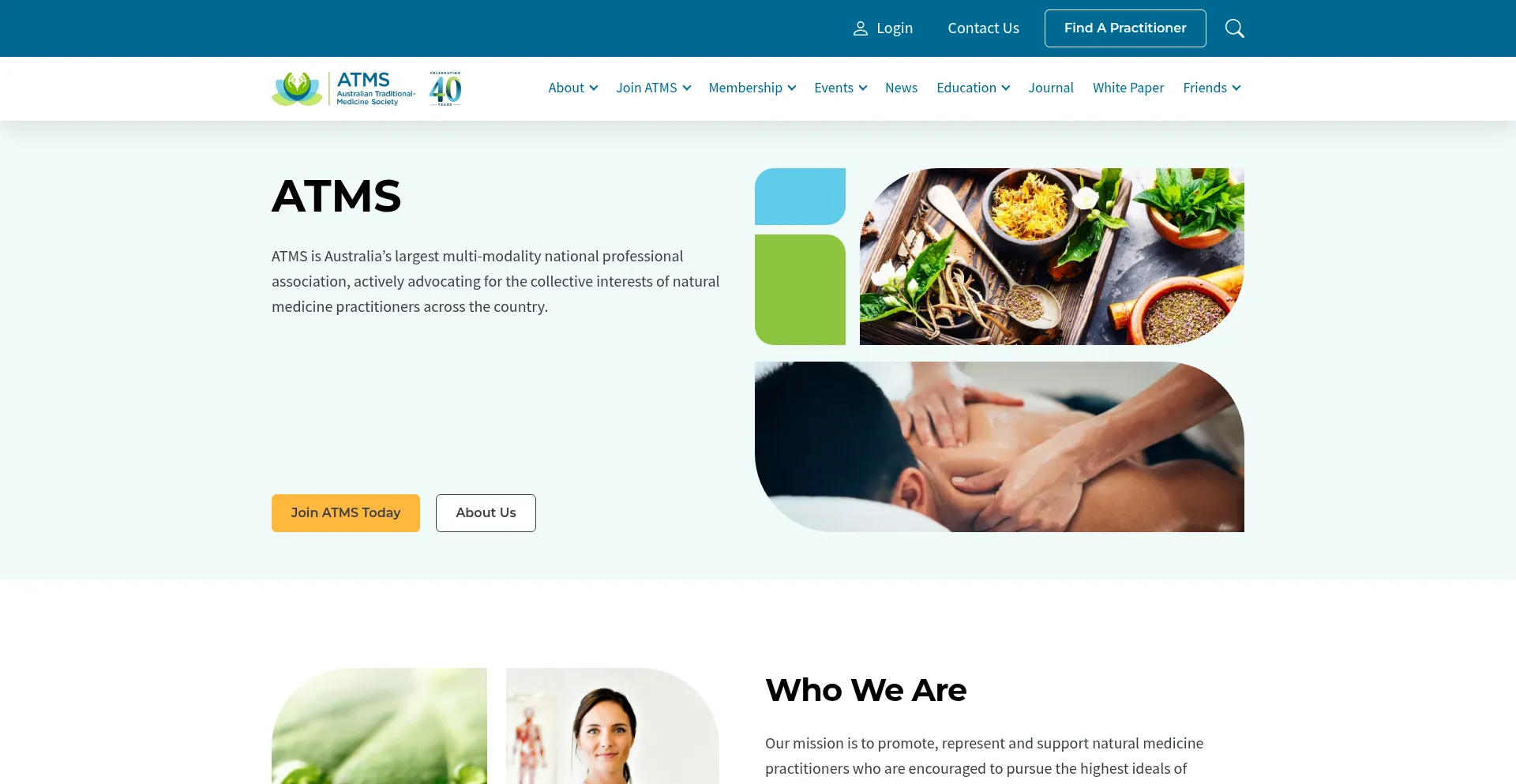 Website screenshot of Atms.com.au