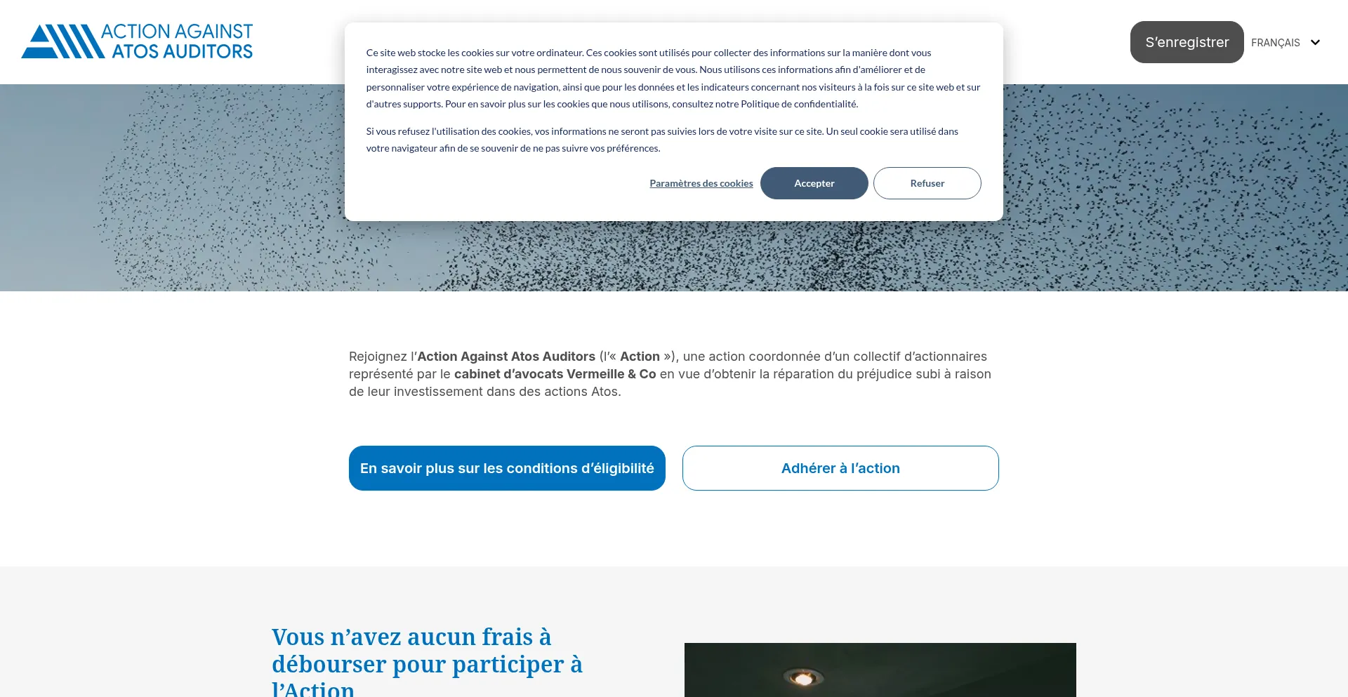 Website screenshot of Atosauditaction.com