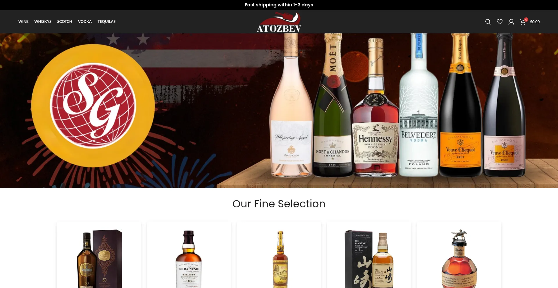 Website screenshot of Atozbevbase.shop