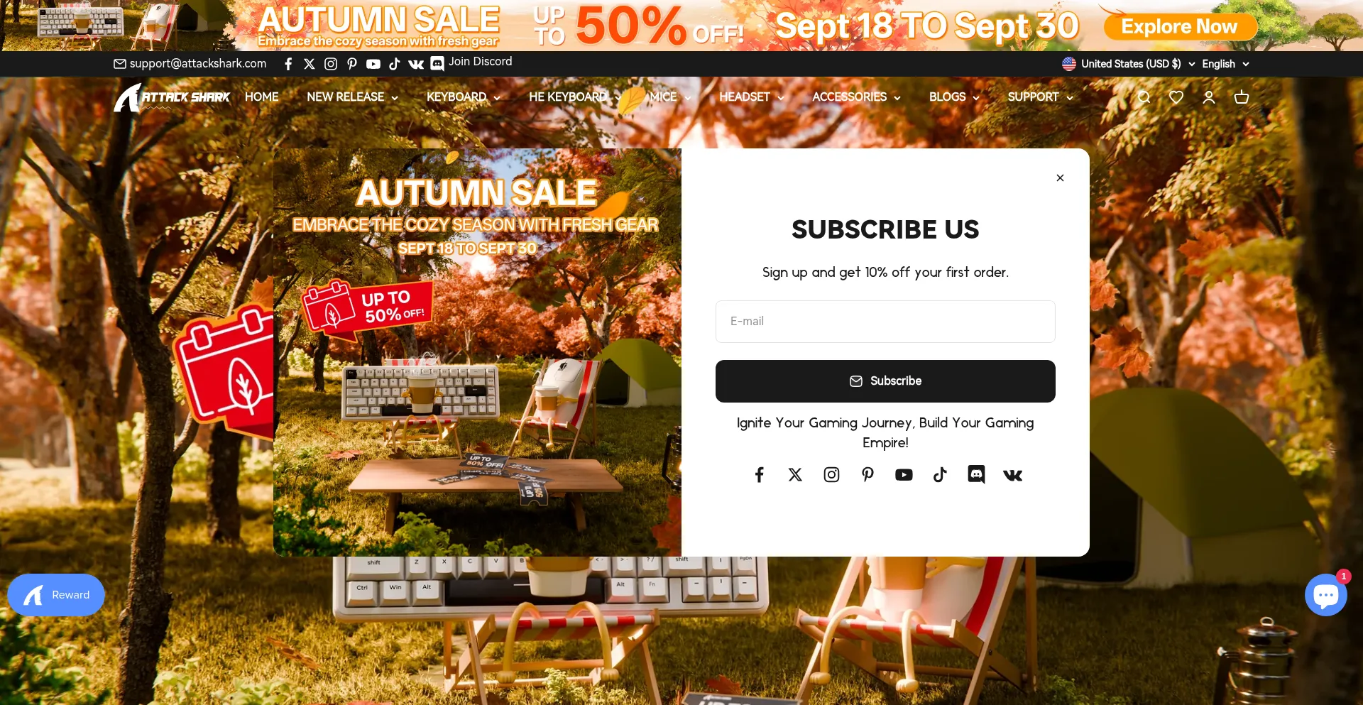 Attackshark.co.uk Screenshot