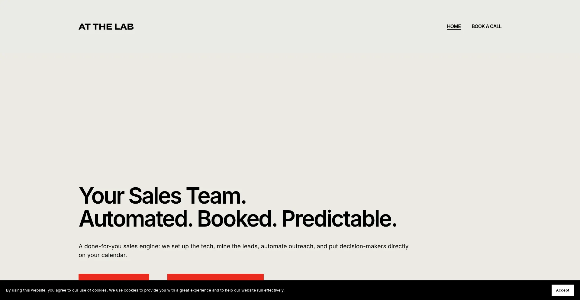 Website screenshot of Atthelab.ca