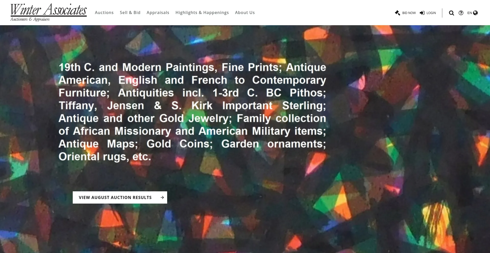 Website screenshot of Auctionsappraisers.com