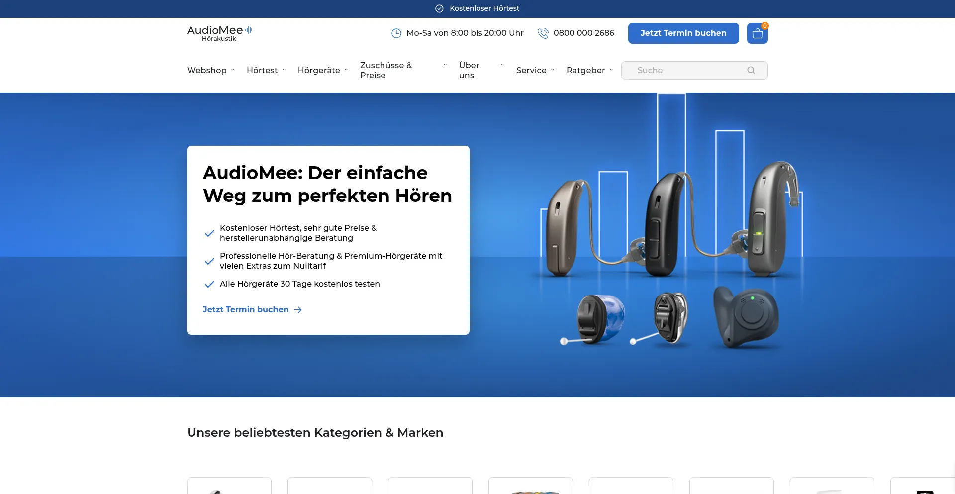 Audiomee.de Screenshot