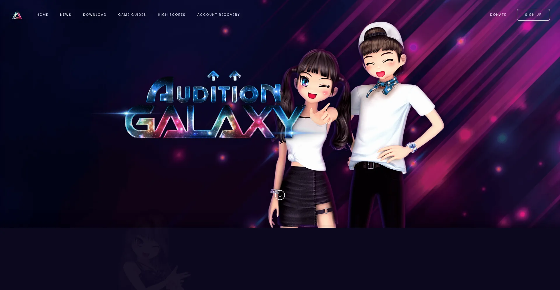 Website screenshot of Auditiongalaxy.com