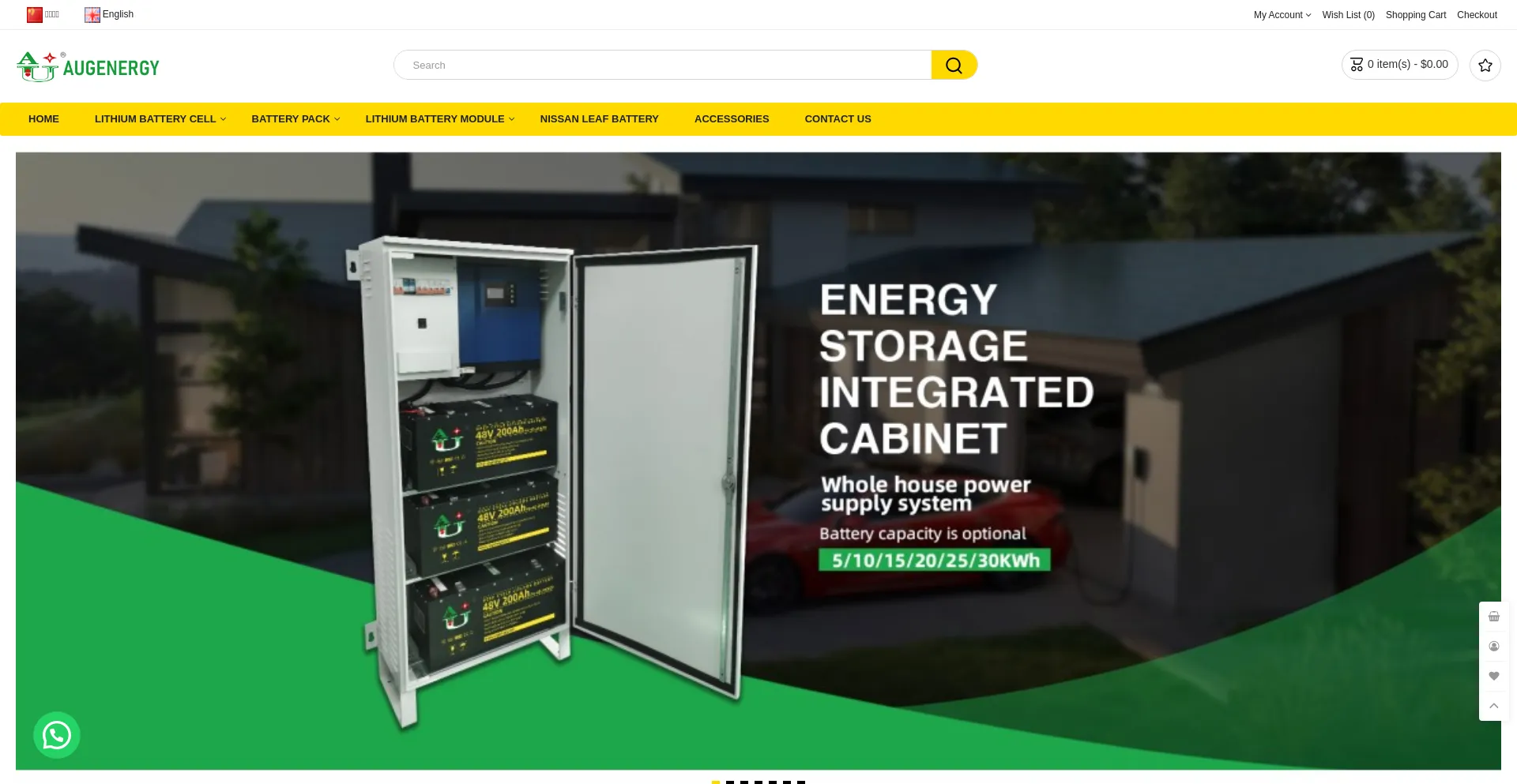 Website screenshot of Augenergy.com