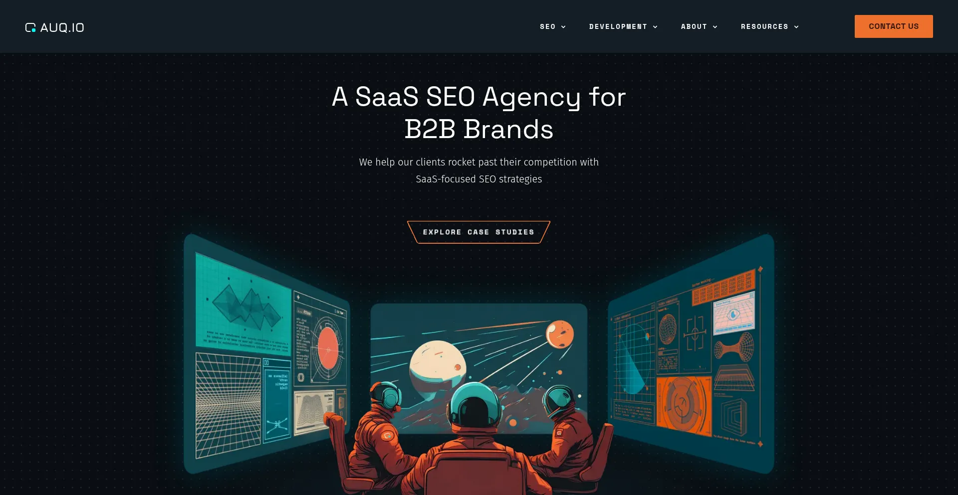 Website screenshot of Auq.io