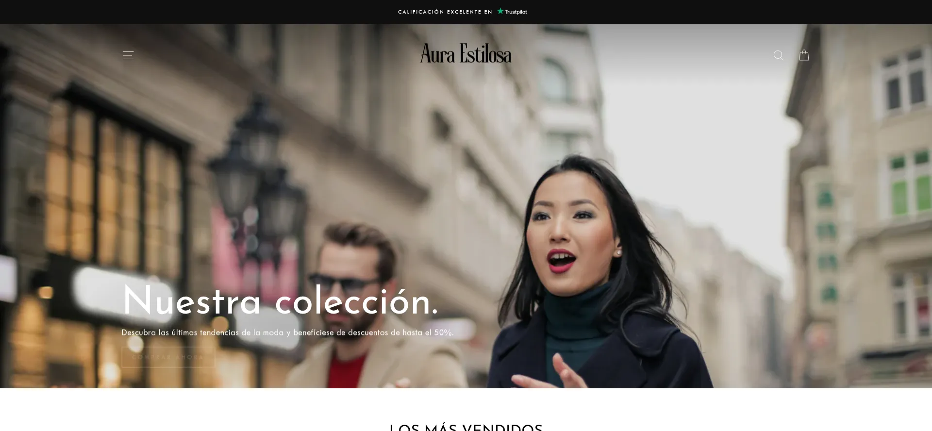 Website screenshot of Aura-estilosa.com