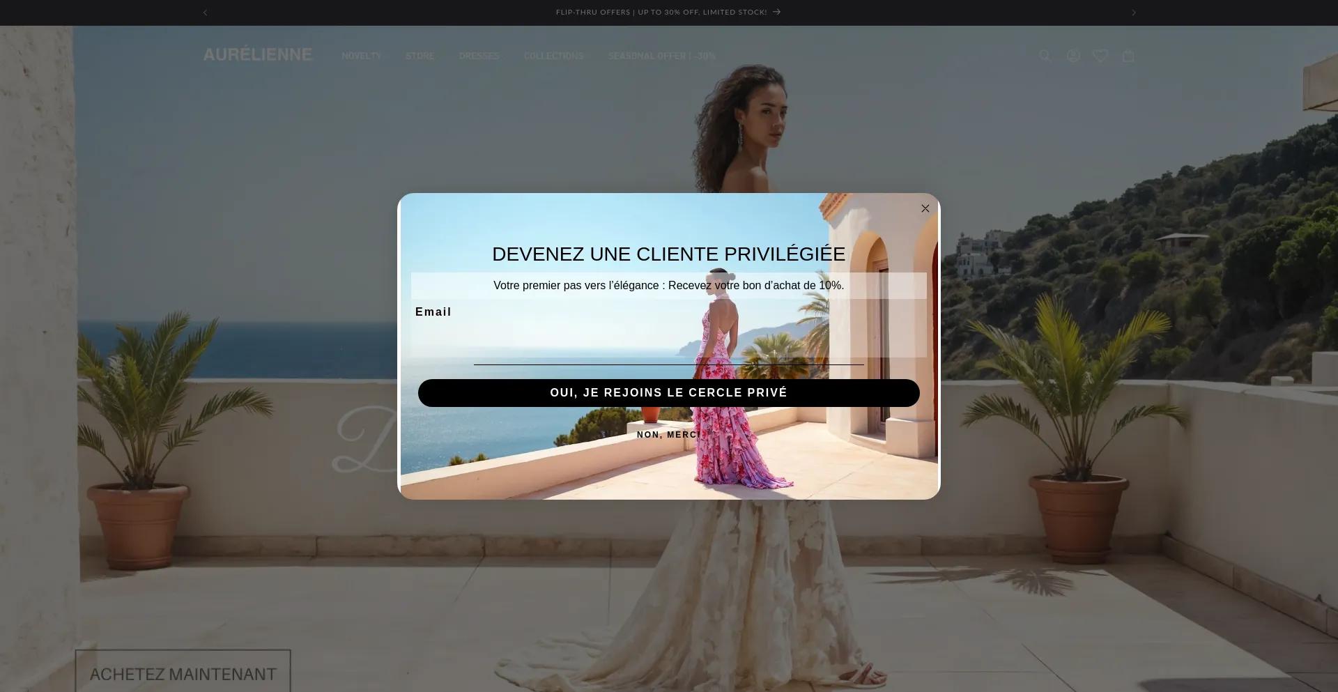 Website screenshot of Aurelienneparis.com