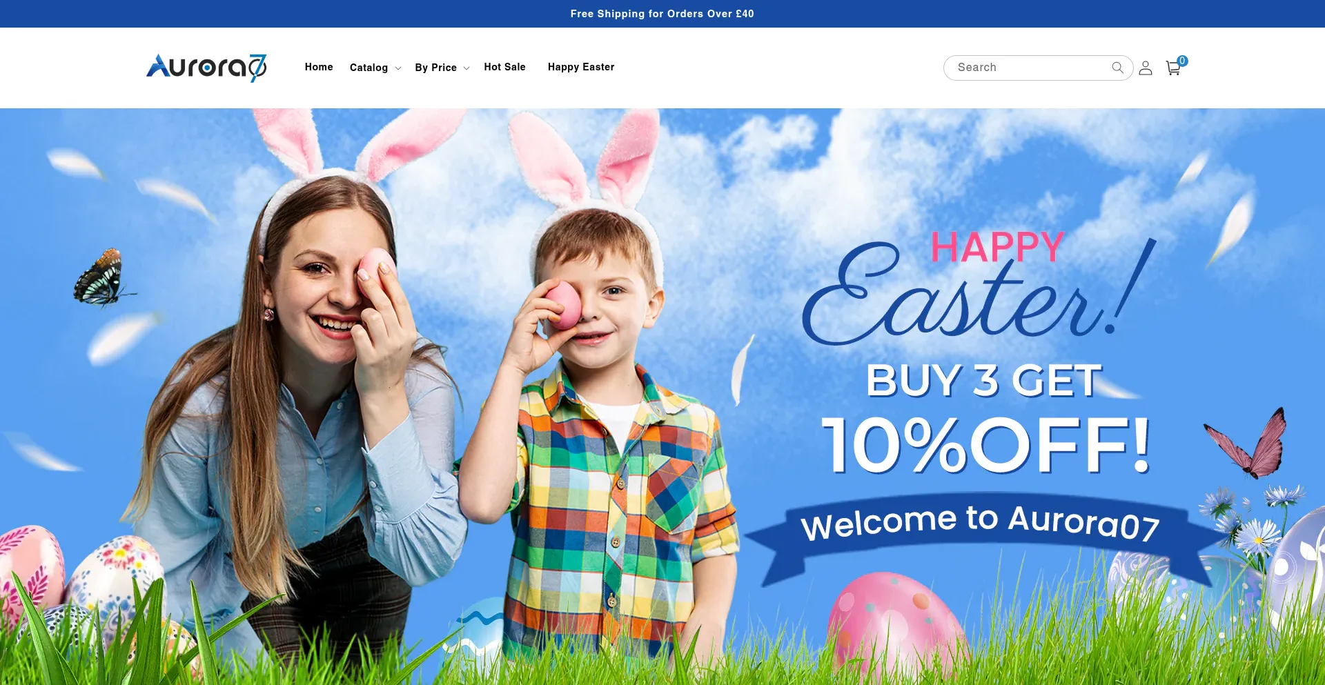 Website screenshot of Aurora07.com