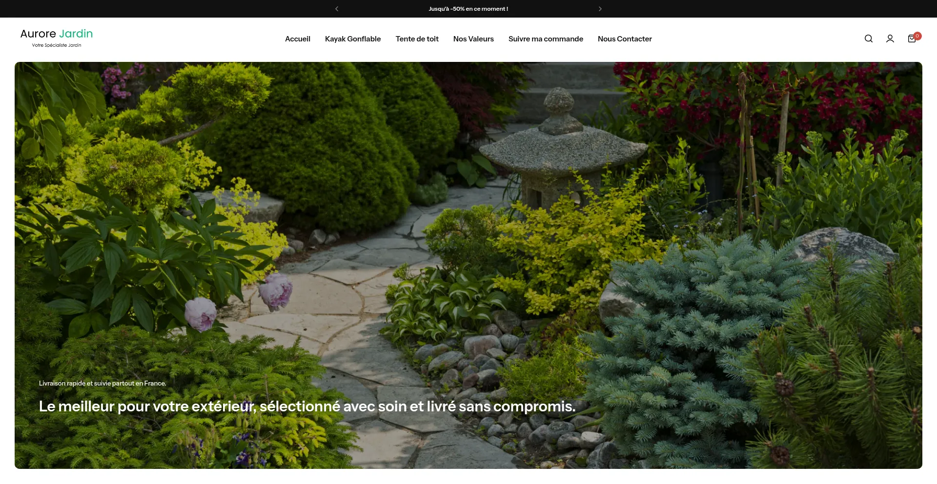 Website screenshot of Aurorejardin.com