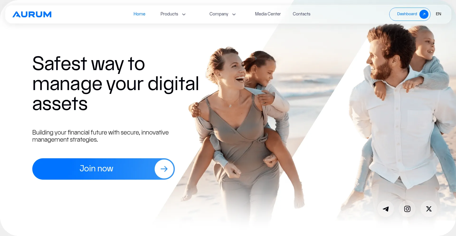 Website screenshot of Aurum.foundation