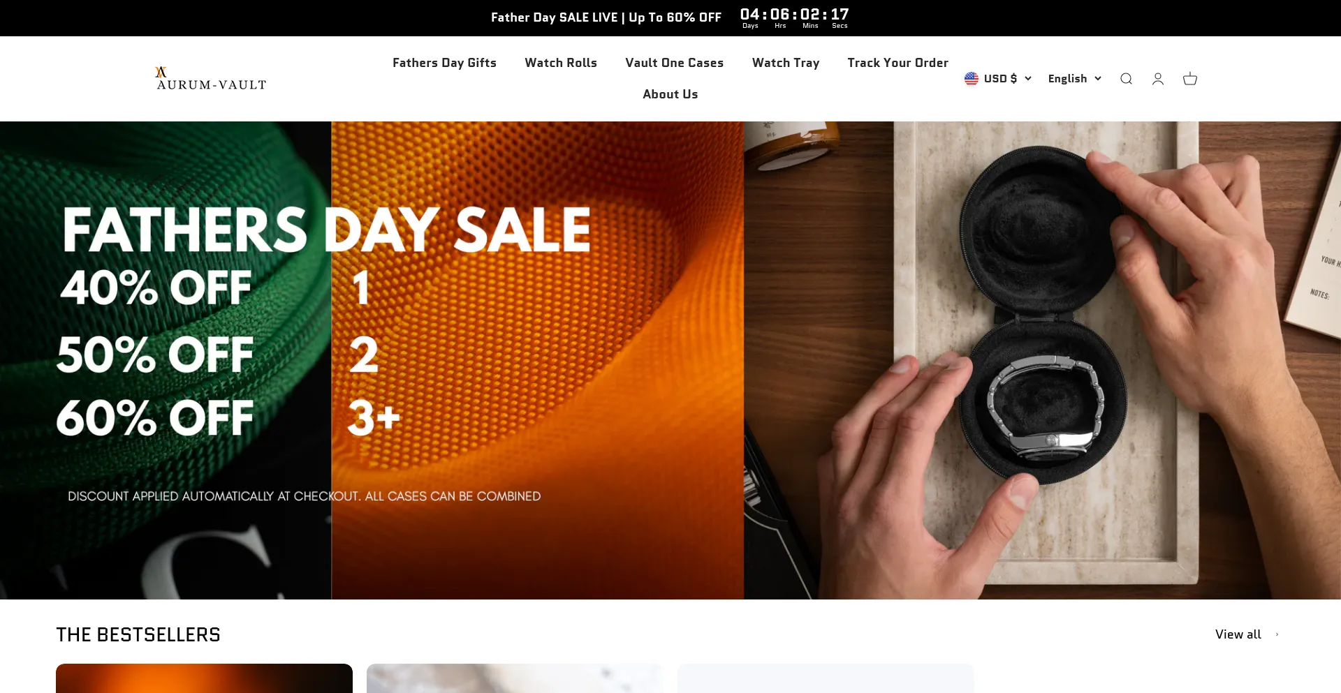 Website screenshot of Aurum-vault.com