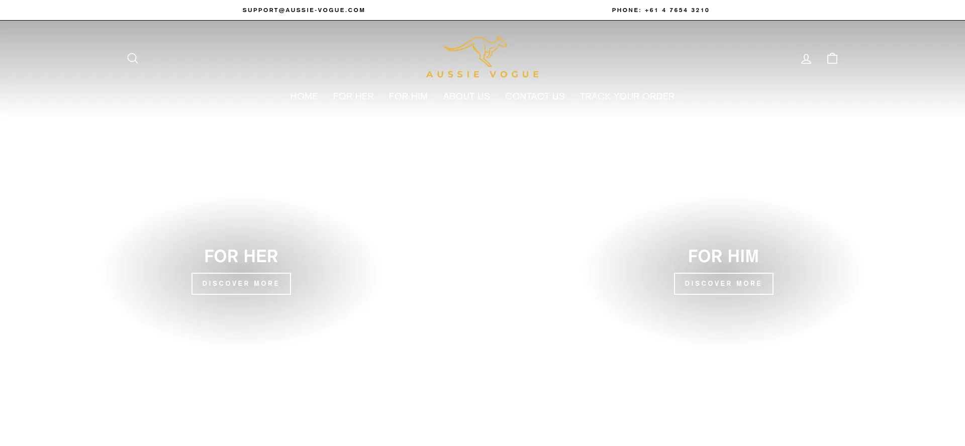 Website screenshot of Aussie-vogue.com