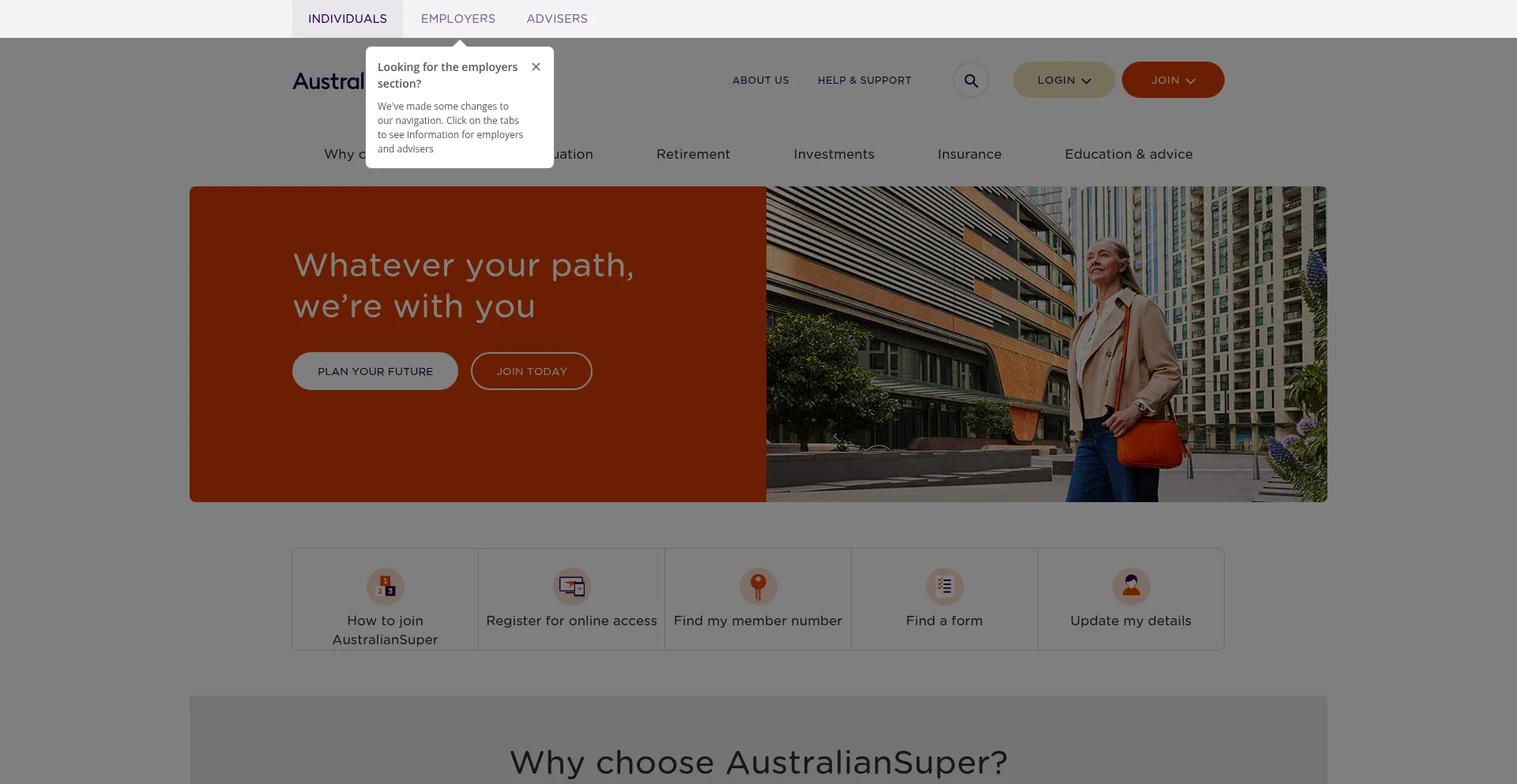 Australiansuper.com Screenshot