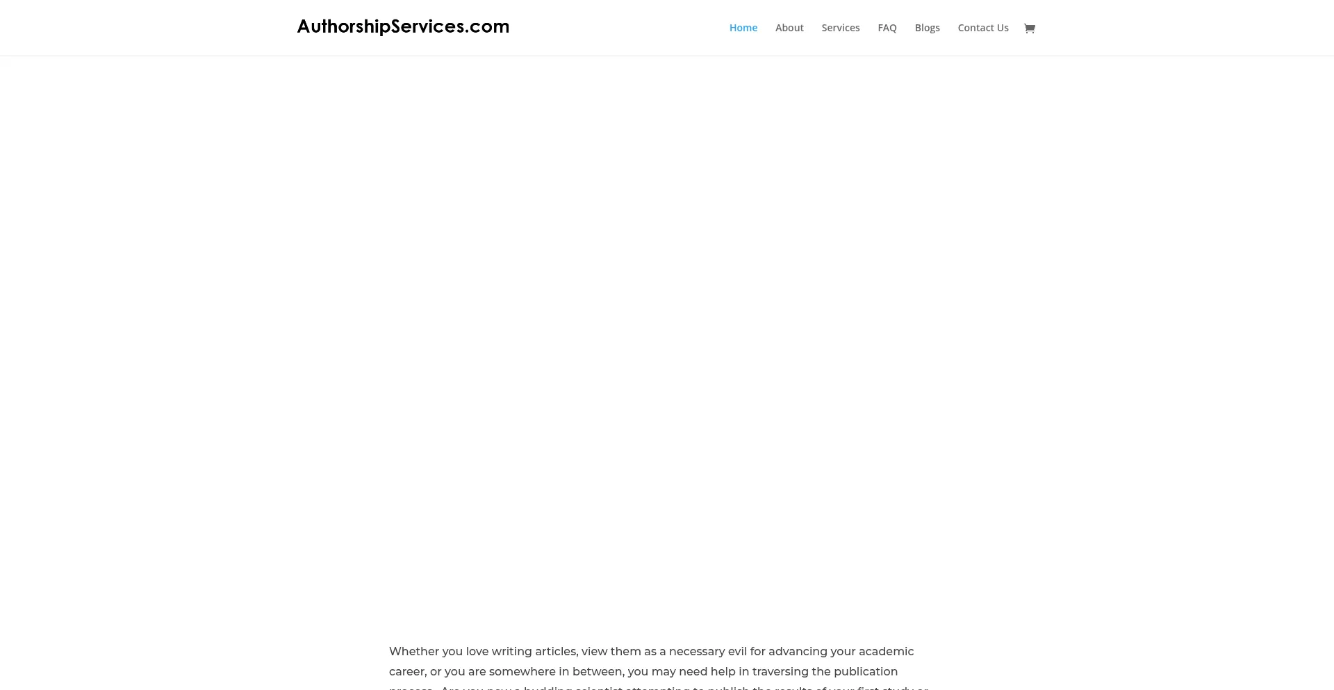 Website screenshot of Authorshipservices.com