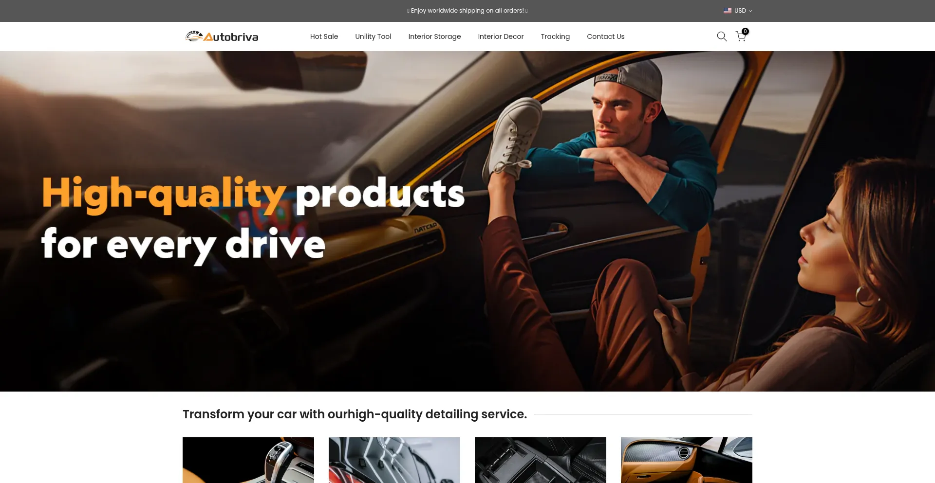 Website screenshot of Autobriva.com
