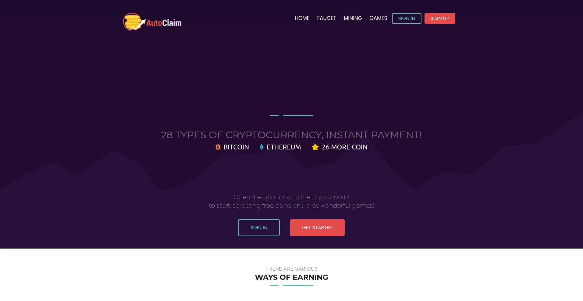 Website screenshot of Autoclaim.in