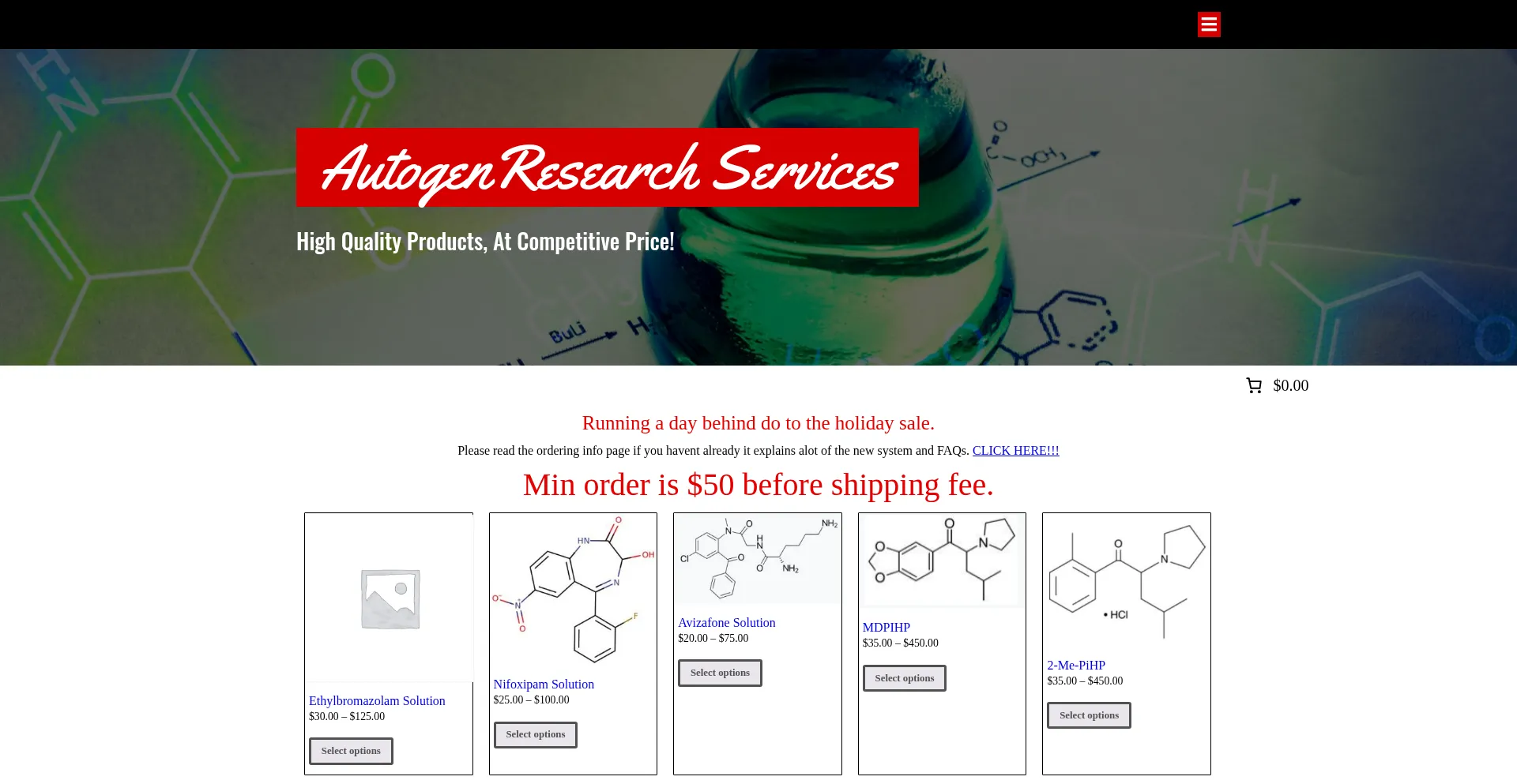 Website screenshot of Autogenresearch.services