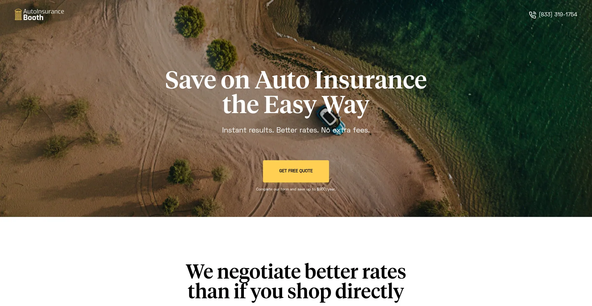 Website screenshot of Autoinsurancebooth.com