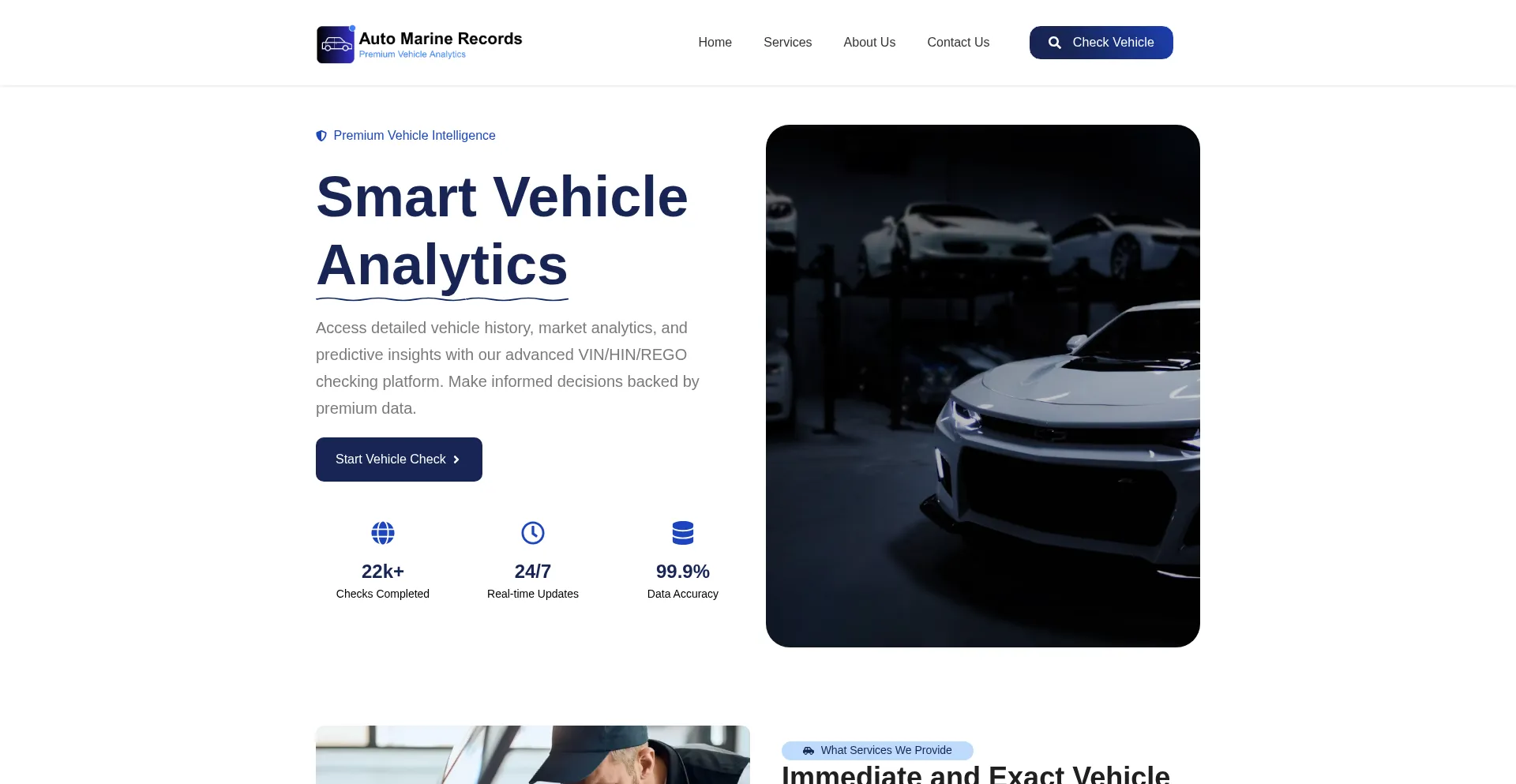 Website screenshot of Automarinerecords.com