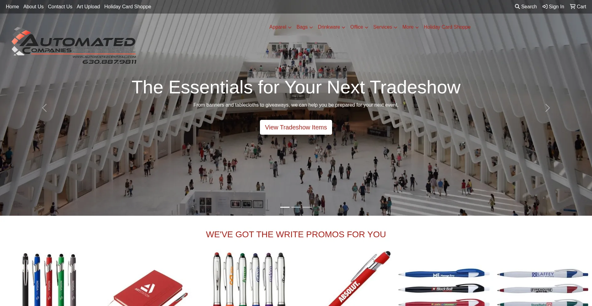 Website screenshot of Automatedcentral.com