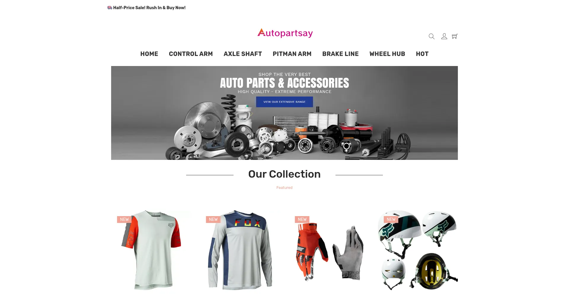 Website screenshot of Autopartsay.com