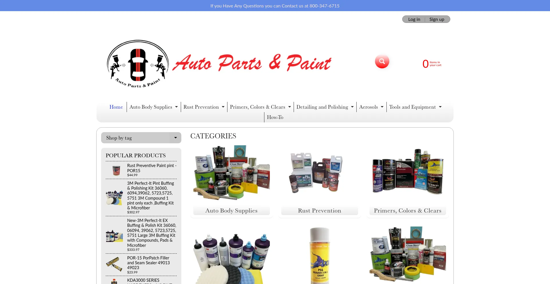 Website screenshot of Autopartspaint.com