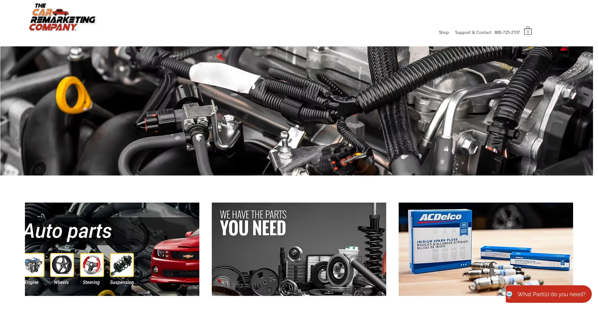 Website screenshot of Autopartsremarketing.com