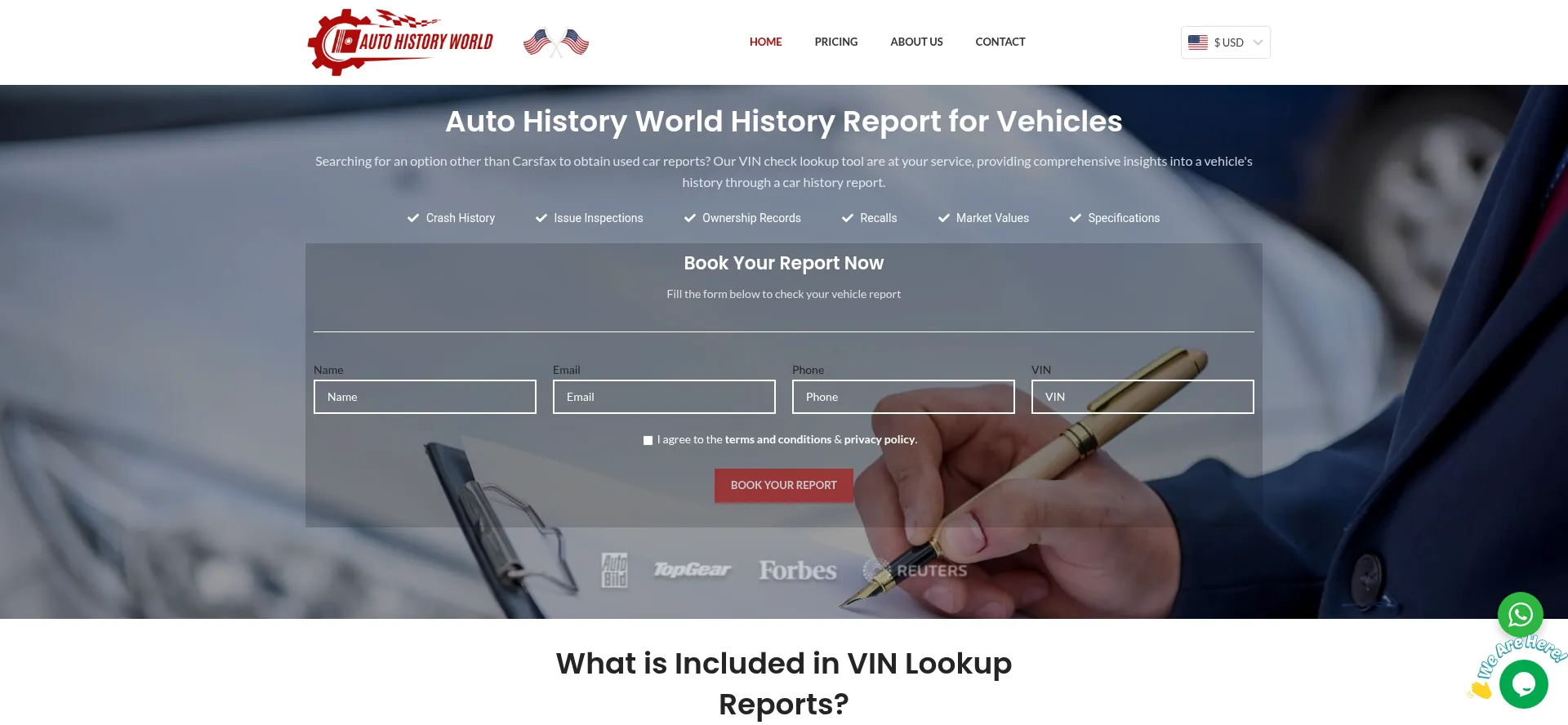 Website screenshot of Autoshistoryworld.com