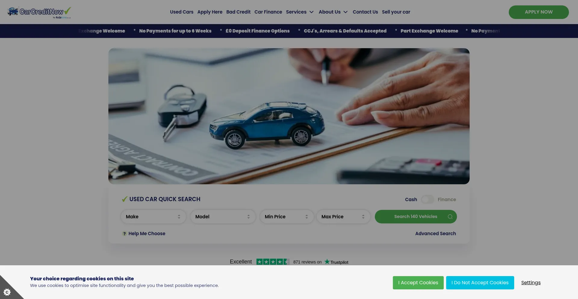 Website screenshot of Autozone.co.uk