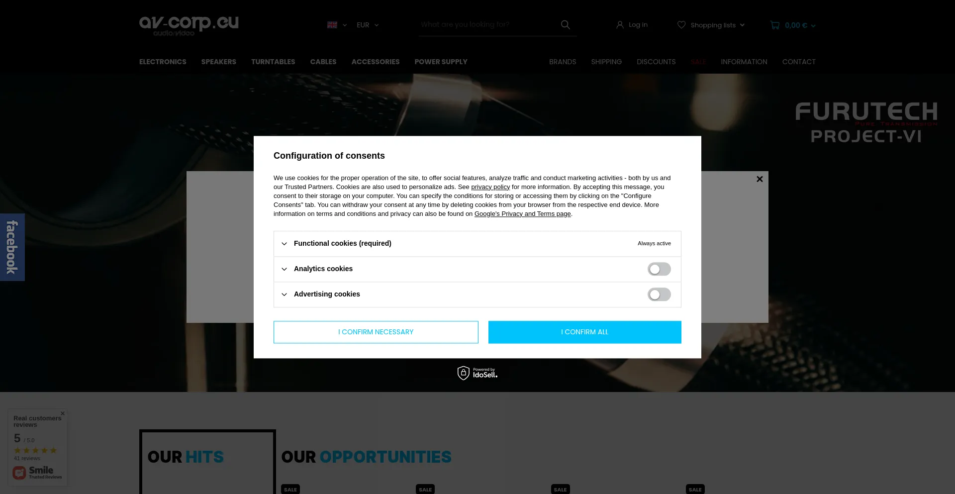 Website screenshot of Av-corp.eu