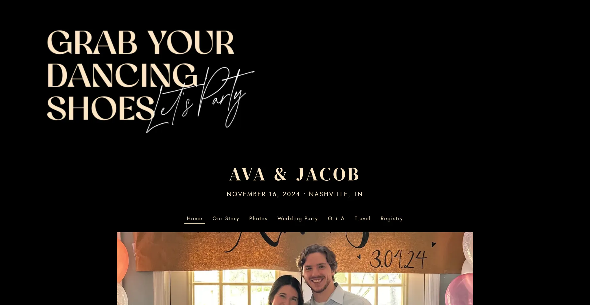 Website screenshot of Avaandjacob24.com