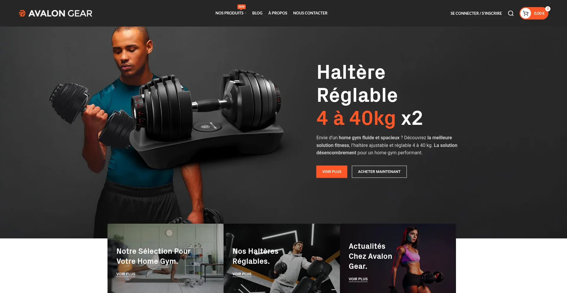 Website screenshot of Avalongear.com