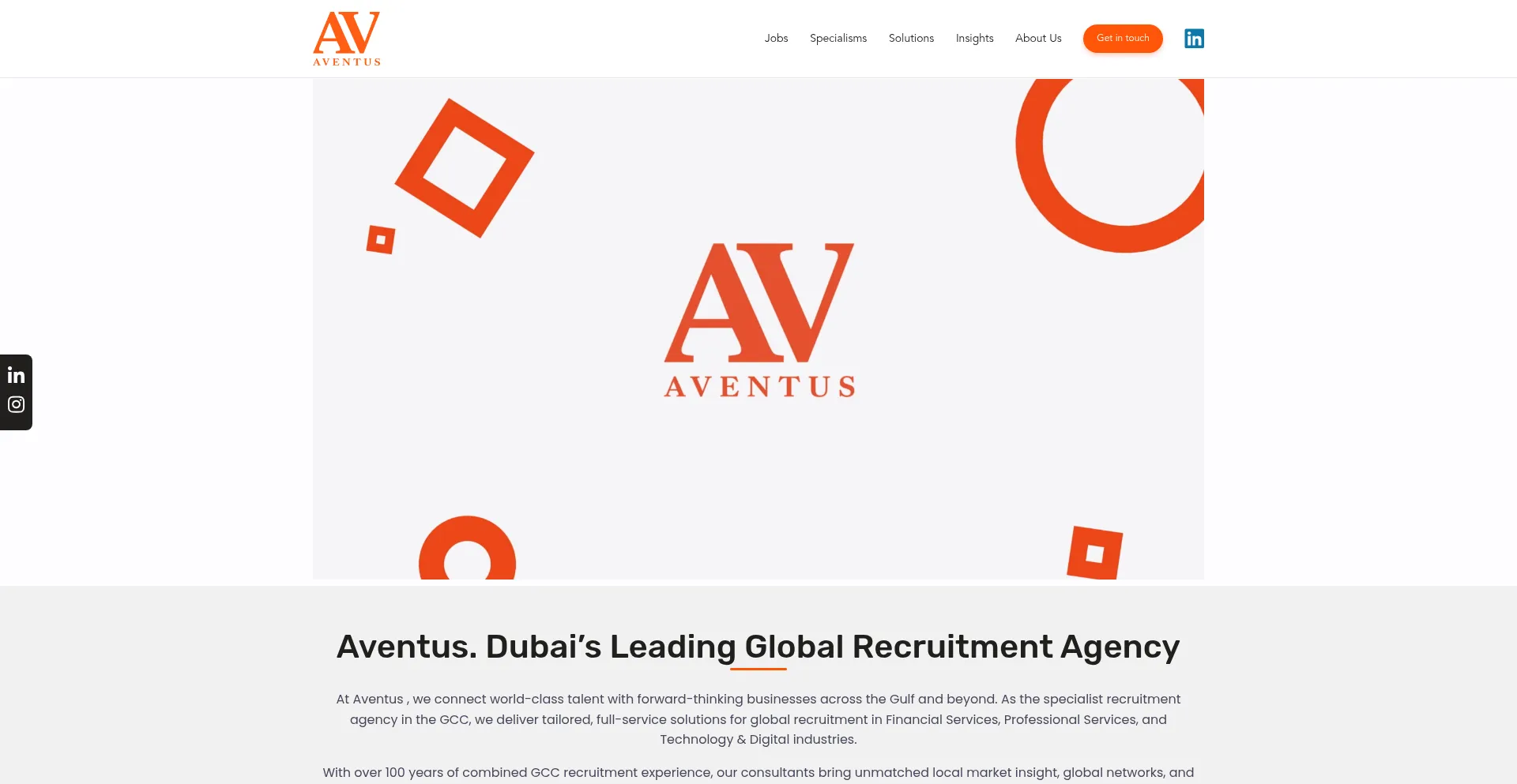 Website screenshot of Aventusglobal.com
