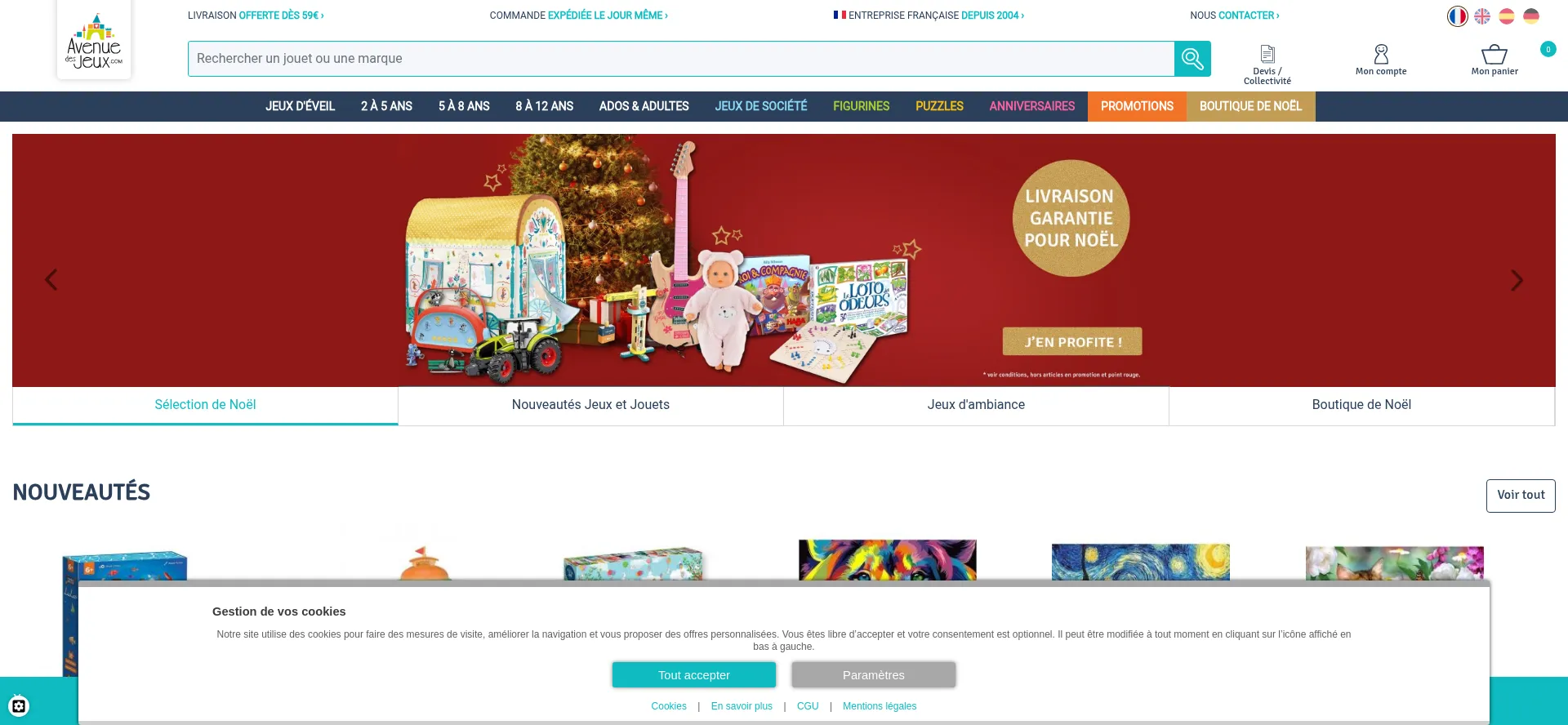 Avenuedesjeux.com Screenshot