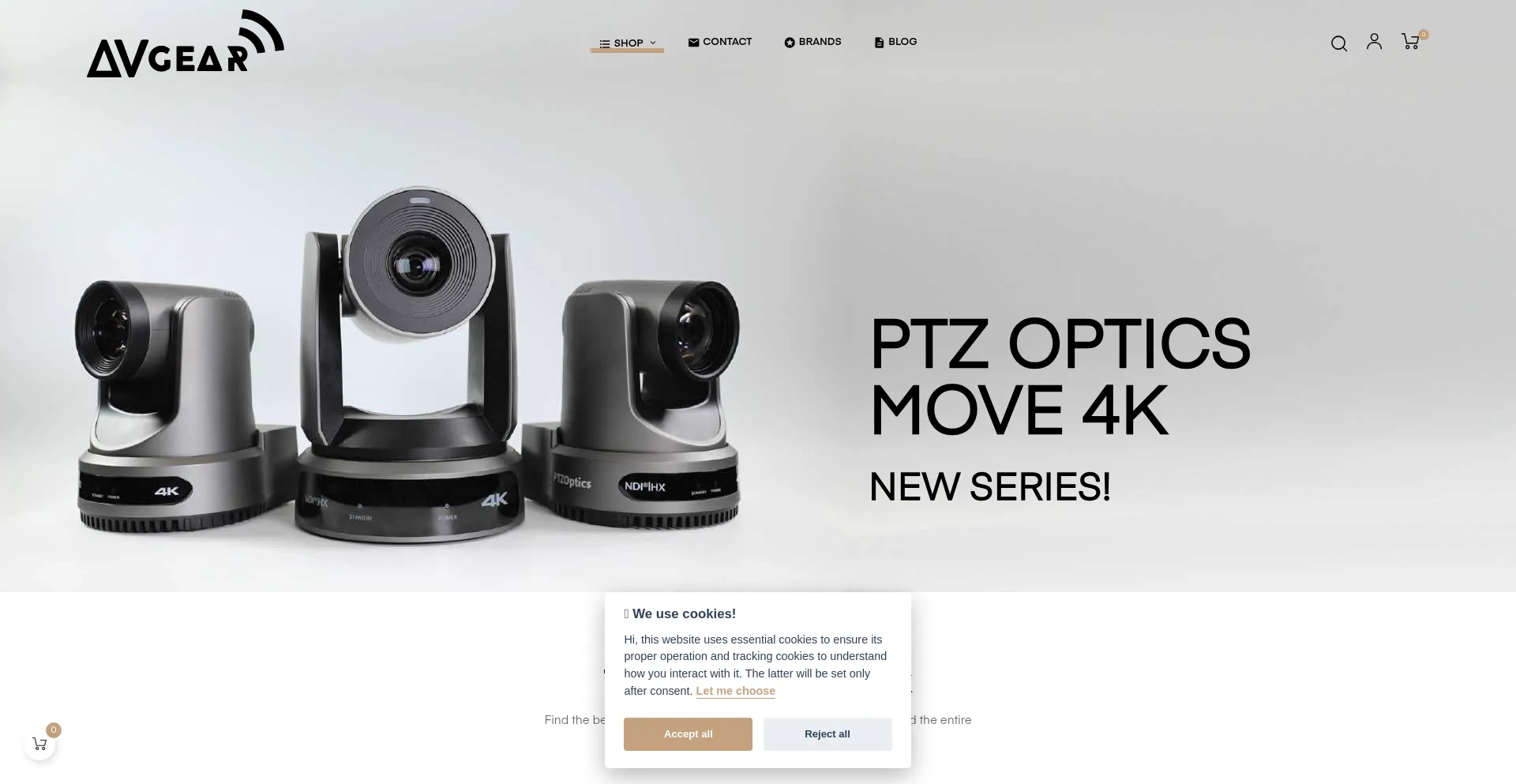 Website screenshot of Avgear.shop
