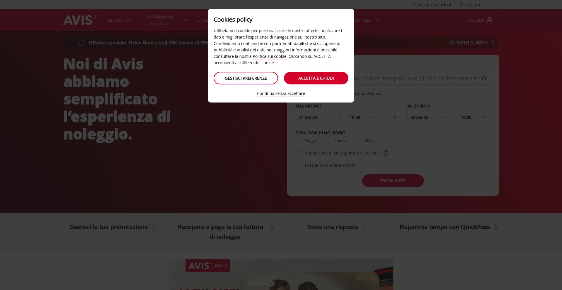Avisautonoleggio.it Screenshot