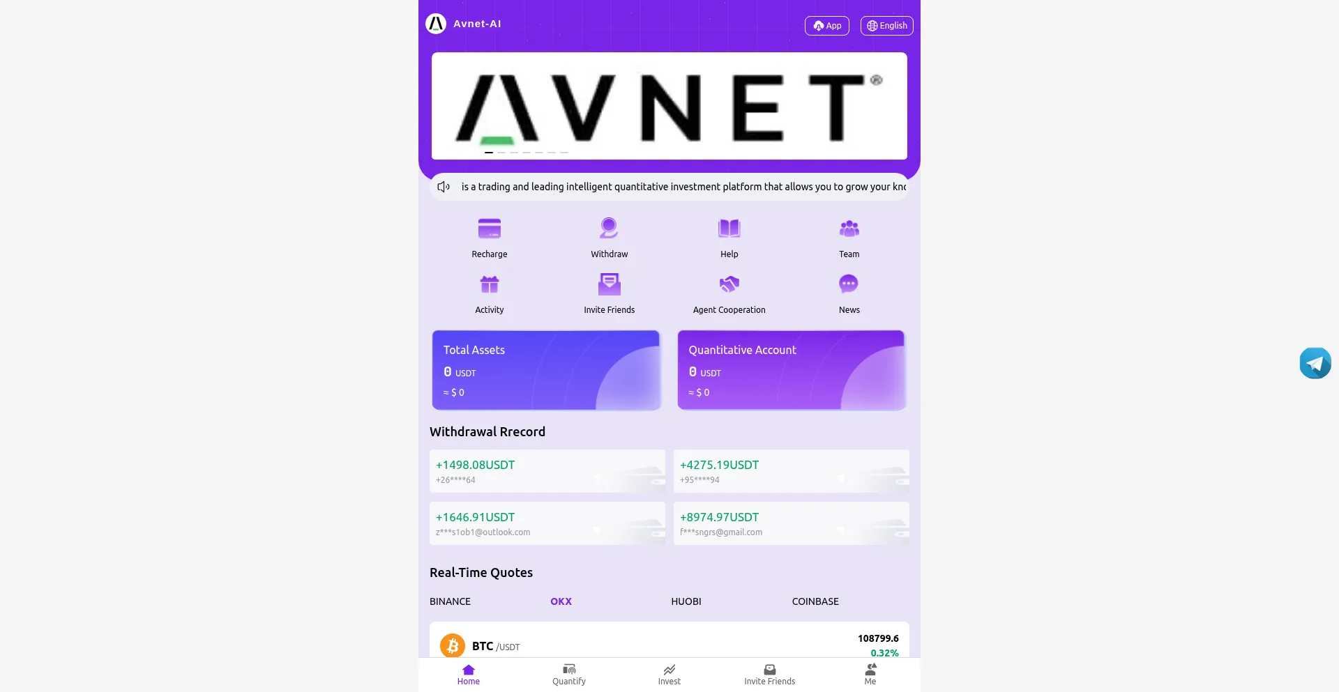 Website screenshot of Avnetai.pw